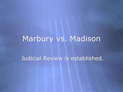 PPT - Marbury vs. Madison PowerPoint Presentation, free download - ID ...