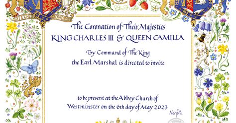 King Charles III's coronation invitation shows new title for "Queen ...