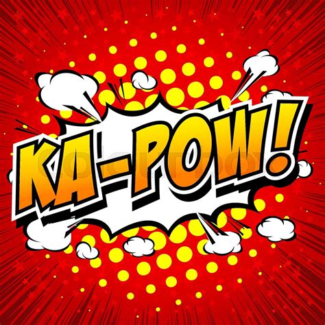 Ka-Pow! Comic Speech Bubble, Cartoon | Stock vector | Colourbox