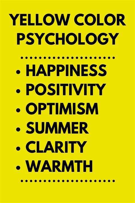 Yellow color psychology – Artofit