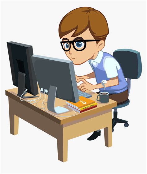 Computer Programmer Cartoon Png , Png Download - Computer Programer Clipart, Transparent Png ...