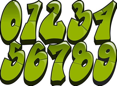 Graffiti Numbers In Graffiti Style 4684652 Vector Art at Vecteezy