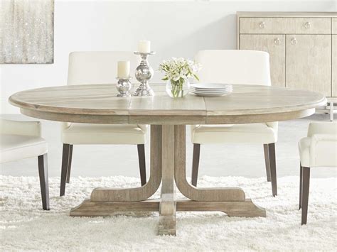 Essentials for Living Traditions Natural Gray 60-77'' Wide Round Dining Table | ESL6128NG