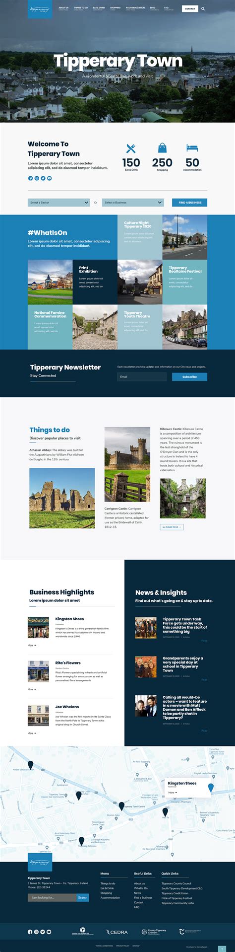 Tipperary Town Website on Behance