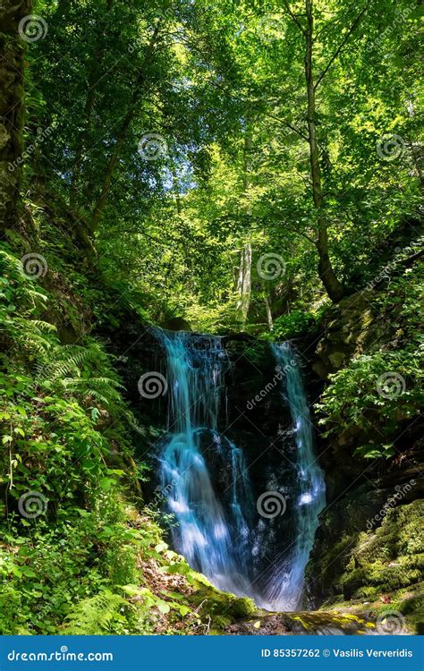 Waterfall at Mount Olympus stock photo. Image of outdoor - 85357262