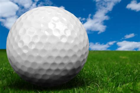 Golf ball close-up stock image. Image of lawn, swing, outdoor - 2594145