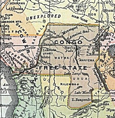 Map of the Congo Free State in 1892 | Congo free state, Free state, Congo