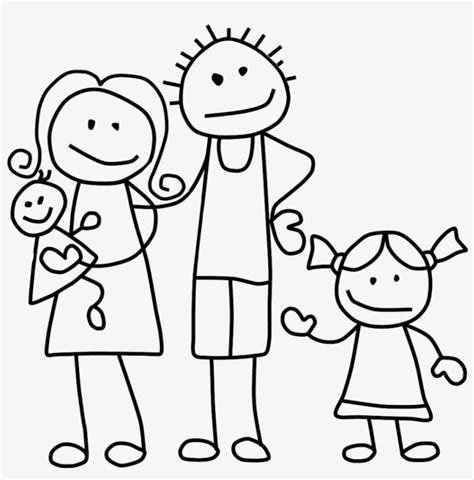 Download Family Clip Art Black And White - Stick Figure Family Png PNG image for free. Search ...