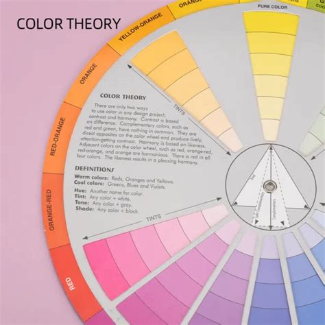 COLOUR WHEEL FOR Paint Mixing Guide Art Painting Artist Chart Wheel ...