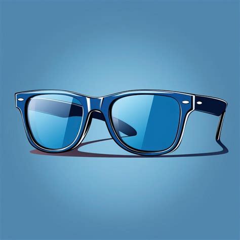 Premium Vector | Blue color sunglasses flat vector white background isolat