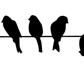 Bird On Wire Silhouette at GetDrawings | Free download