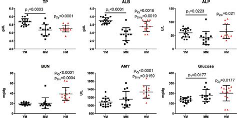 Age and humanization induced changes in blood biochemistry of NSG mice ...