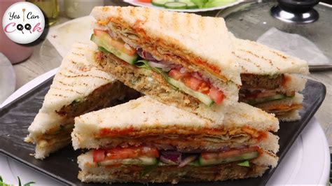 Shami Kabab Sandwich Recipe by (YES I CAN COOK) - YouTube