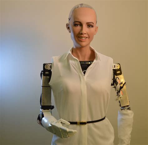 The Sophia Robot, first shown in 2015 by Hanson Robotics. Courtesy of ...