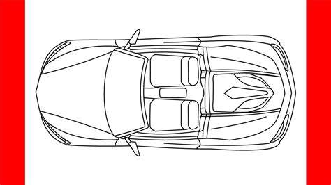 How To Draw Acura Car Top View - Step by Step Drawing - YouTube