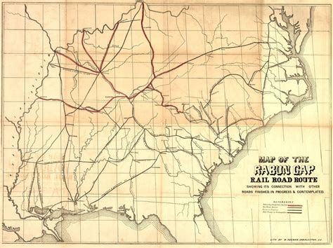 Historic Railroad Map of the Southern United States - 1850 | World Maps ...