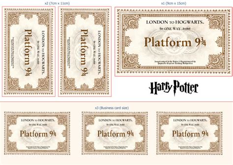 Printable Hogwarts Express Ticket - Printable Word Searches