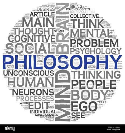 Philosophy concept in word tag cloud on white background Stock Photo - Alamy