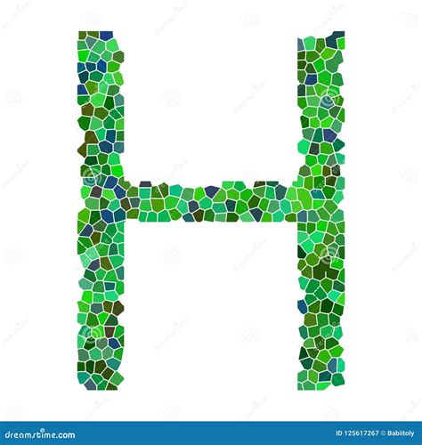 Alphabet Letter. Letter H. Green Alphabet Logo. Font Style - Vector Illustration. Stock Vector ...