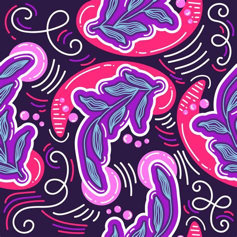 Seamless Floral Pattern in Retro 90s Style. Cute Botanical Contemporary Pattern. Trendy and ...