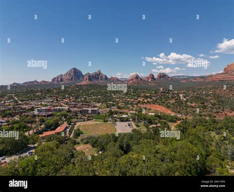 Wide aerial view of Sedona, Arizona Stock Photo - Alamy