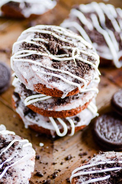 Cookies & Cream Baked Chocolate Donuts Recipe - Something Swanky