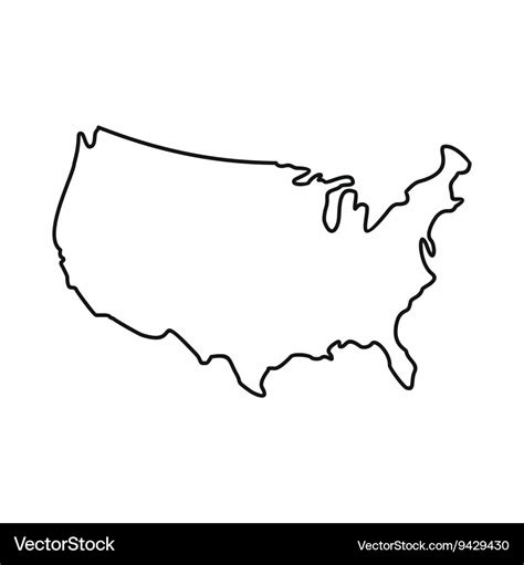 Usa Map Outline Vector | Living Room Design 2020