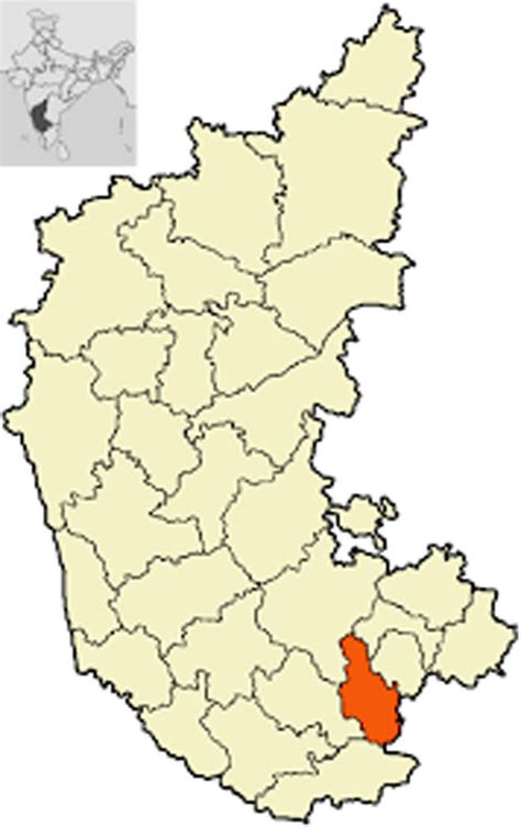 Figure . Map of Karnataka showing the location of Ramanagara district ...