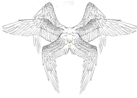 Six wing art | Wings drawing, Wings art, Tattoo designs