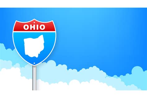 Ohio Map on Road Sign. Graphic by DG-Studio · Creative Fabrica