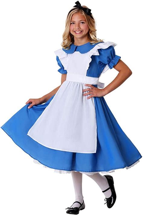 Child Alice in Wonderland Deluxe Alice Costume Dress Large (12-14) Blue ...