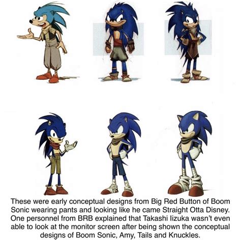 Early Sonic Boom concepts from Big Red Button : r/SonicTheHedgehog