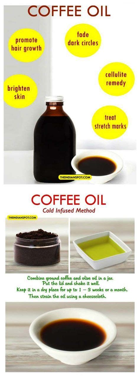 HOMEMADE COFFEE OIL RECIPE AND BENEFITS | Coffee oil recipe, Homemade coffee, Oils