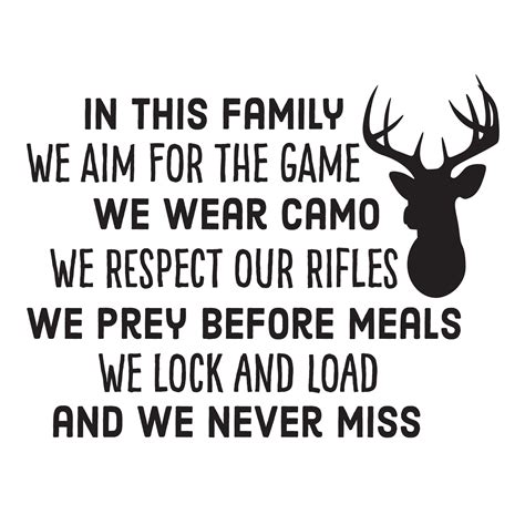 Hunting Family Rules Wall Quotes™ Decal | WallQuotes.com