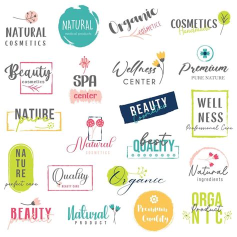 Collection of logo and icon for beauty, cosmetics, spa and wellness, natural and organic ...