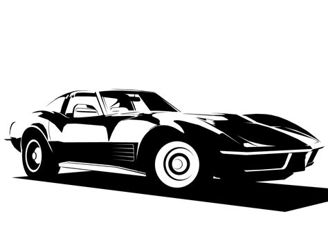 Corvette Silhouette at GetDrawings | Free download