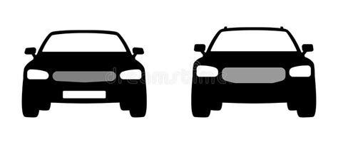 Modern Car Icon. Front View Stock Vector - Illustration of vehicle ...