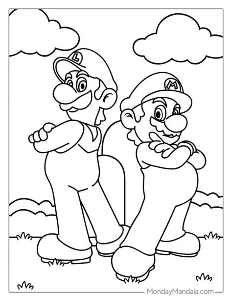 Super Mario Characters Coloring Pages