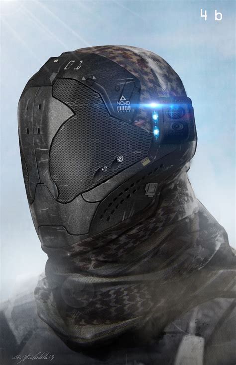 Futuristic Helmet Concept Art