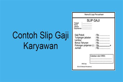 Contoh Slip Gaji Sederhana yang Bisa di Edit (Word)