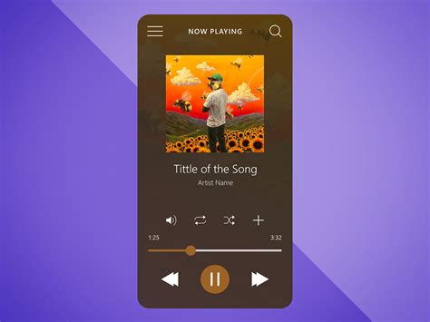 Music Player Interface - Free UI Mockup + Illustration :: Behance