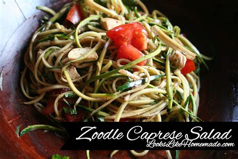 Caprese Salad with Zoodles | Looks Like Homemade