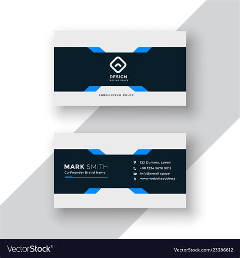 Professional business card elegant template Vector Image