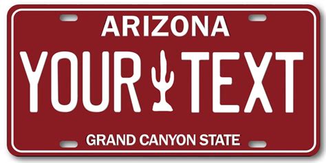 Arizona Old Style ANY TEXT Your Personalized Aluminum License Plate Tag New - US: Arizona