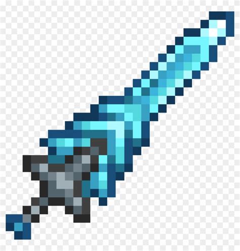 Pixel Art Minecraft Enchanted Diamond Sword