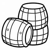 Detailed Wooden barrels outline coloring Book Page Line Art Drawing  sketch template