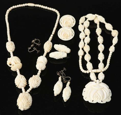 LOT OF LADIES IVORY JEWELRY