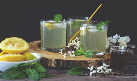 Lemonade with Mint and Maple Syrup Recipe | Veggie Fest