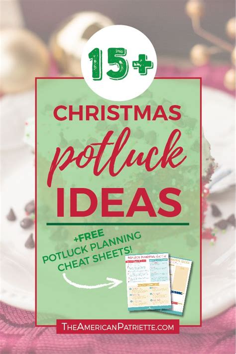 15+ Fun Christmas Potluck Theme Ideas + free potluck printables! | Potluck themes, Christmas ...