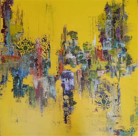 yellow abstract painting | Abstract, Large painting, Abstract artwork